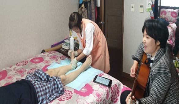 자원봉사활동 (발마사지)